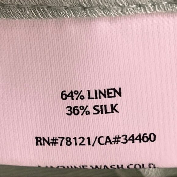 Eileen Fisher Woman Silk/Linen Blend Top Frog Closure - Lime Green - 2X* - Picture 7 of 9